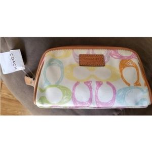 Coach Scribbles Multi Color Makeup Bag 